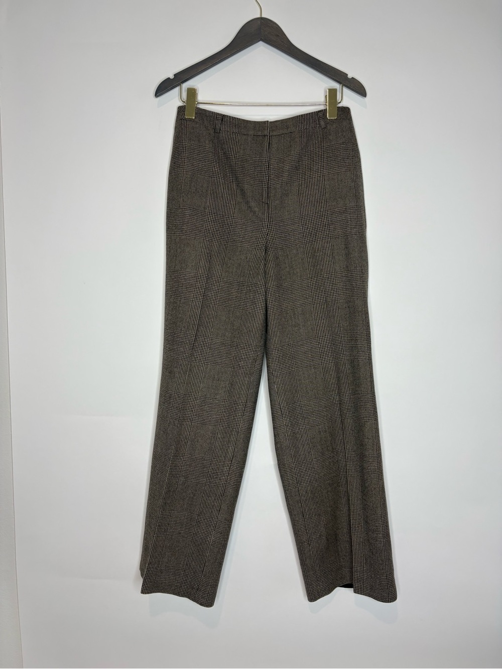 VTG Talbots Stretch High Rise Wool Houndstooth Straight Leg Trouser Pant Japan